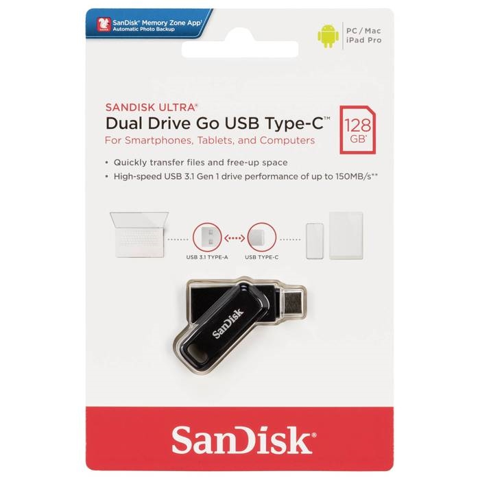 SanDisk Dual Drive USB 3.1 雙用隨身( 128GB – 卓藝冲印